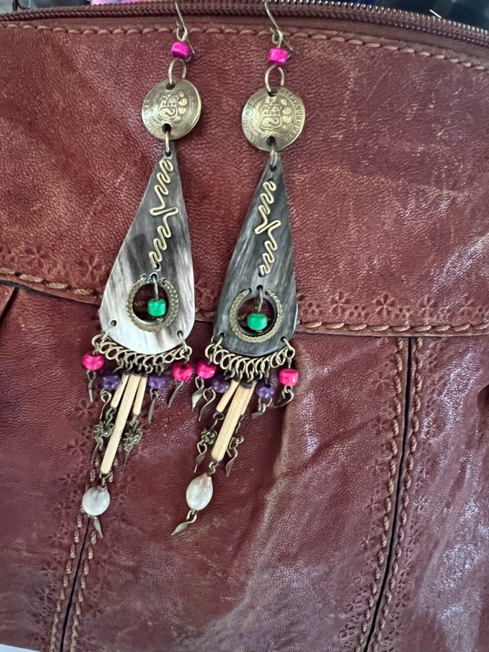 Vintage Bohemian Artisanal Dangle Earrings
